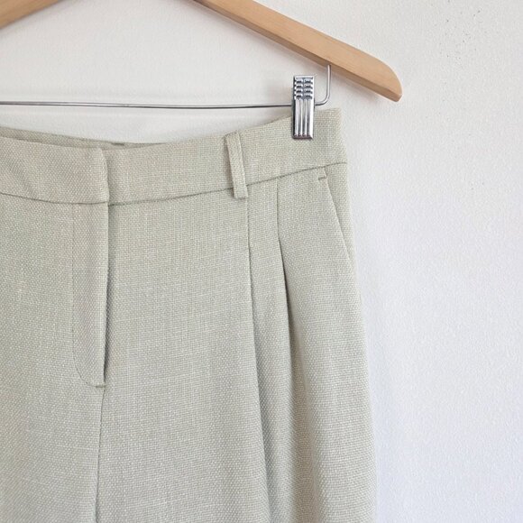 House of Harlow 1960 Light Sage Green Tailored Trousers, Suit Pants, Pleated - Picture 3 of 10